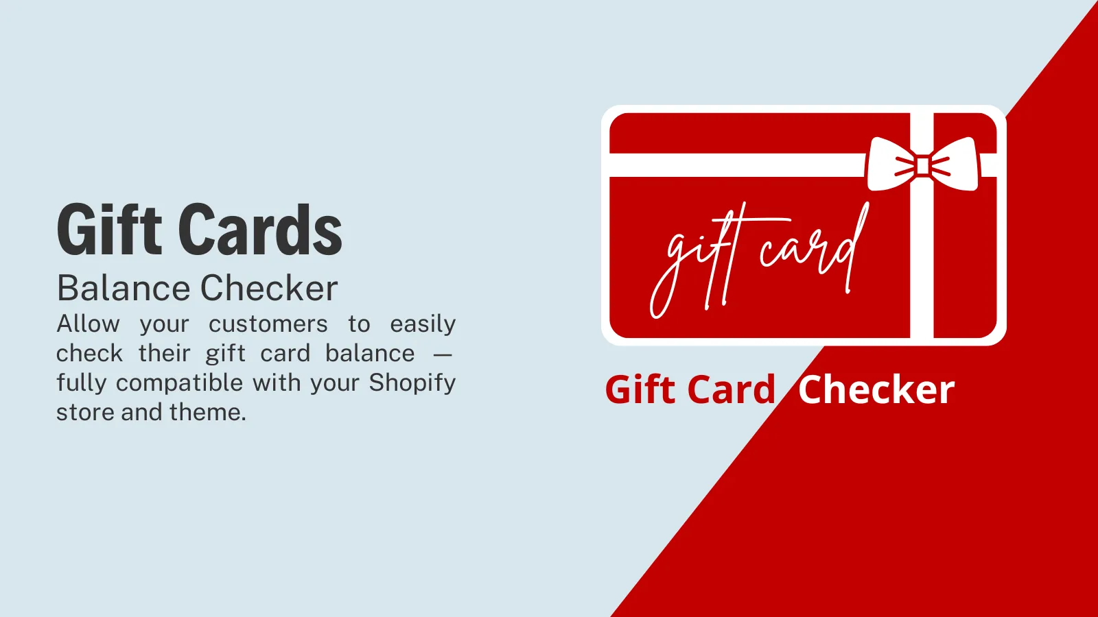 Gift card balance checker widget