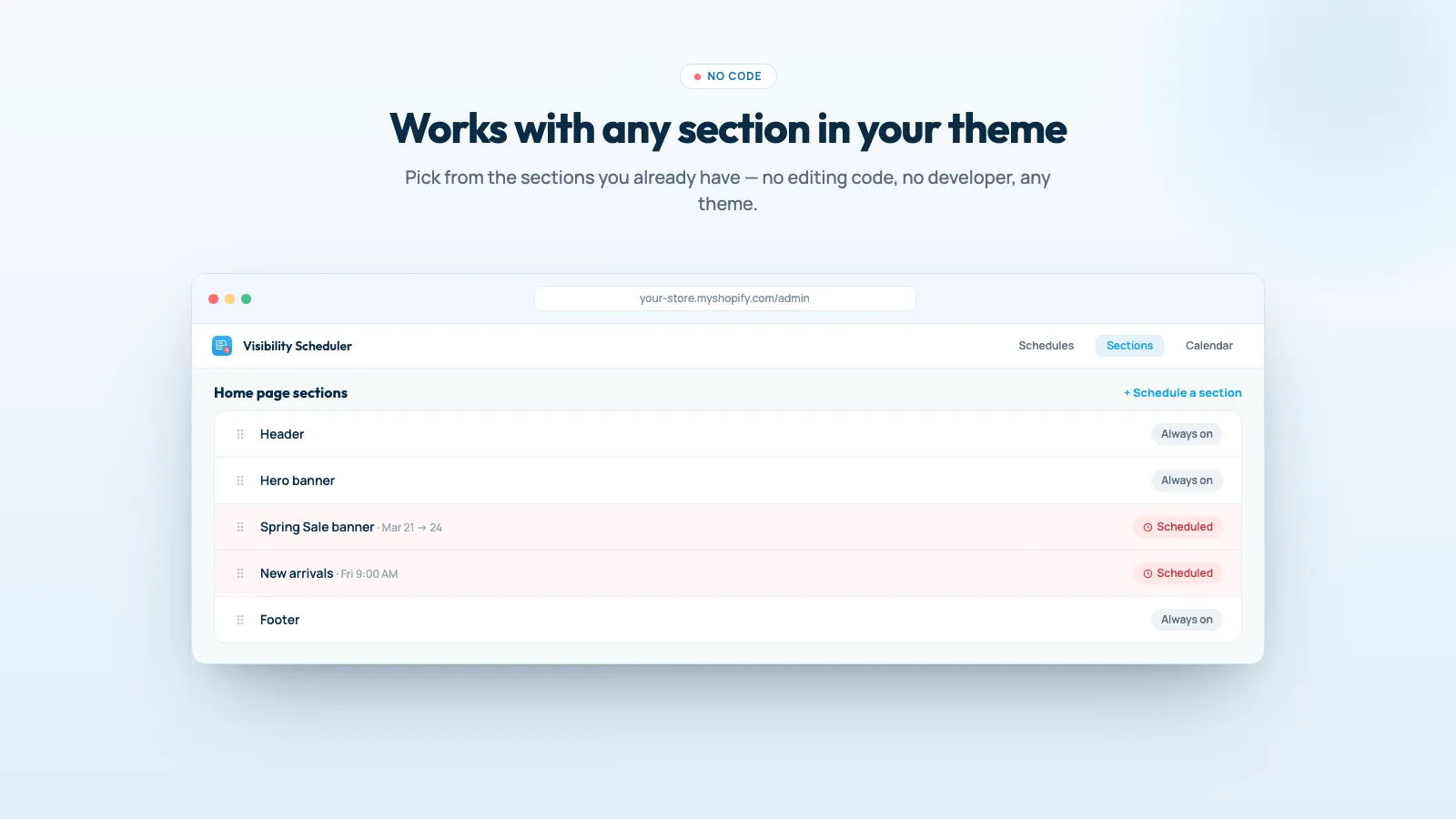 Visibility Scheduler screenshot 3