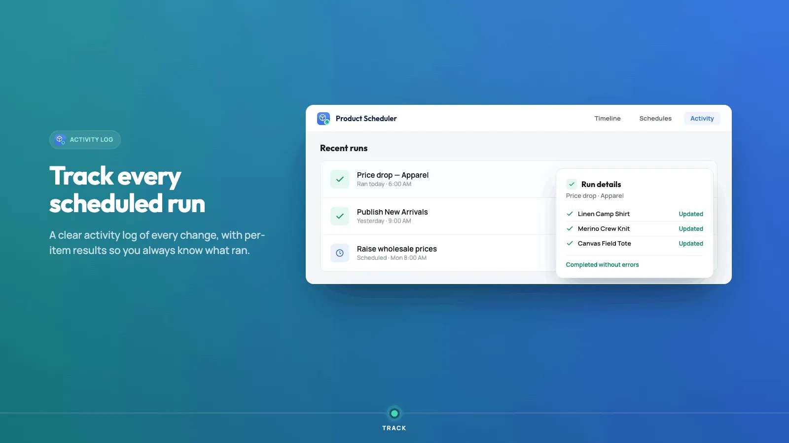 Product Scheduler screenshot 5