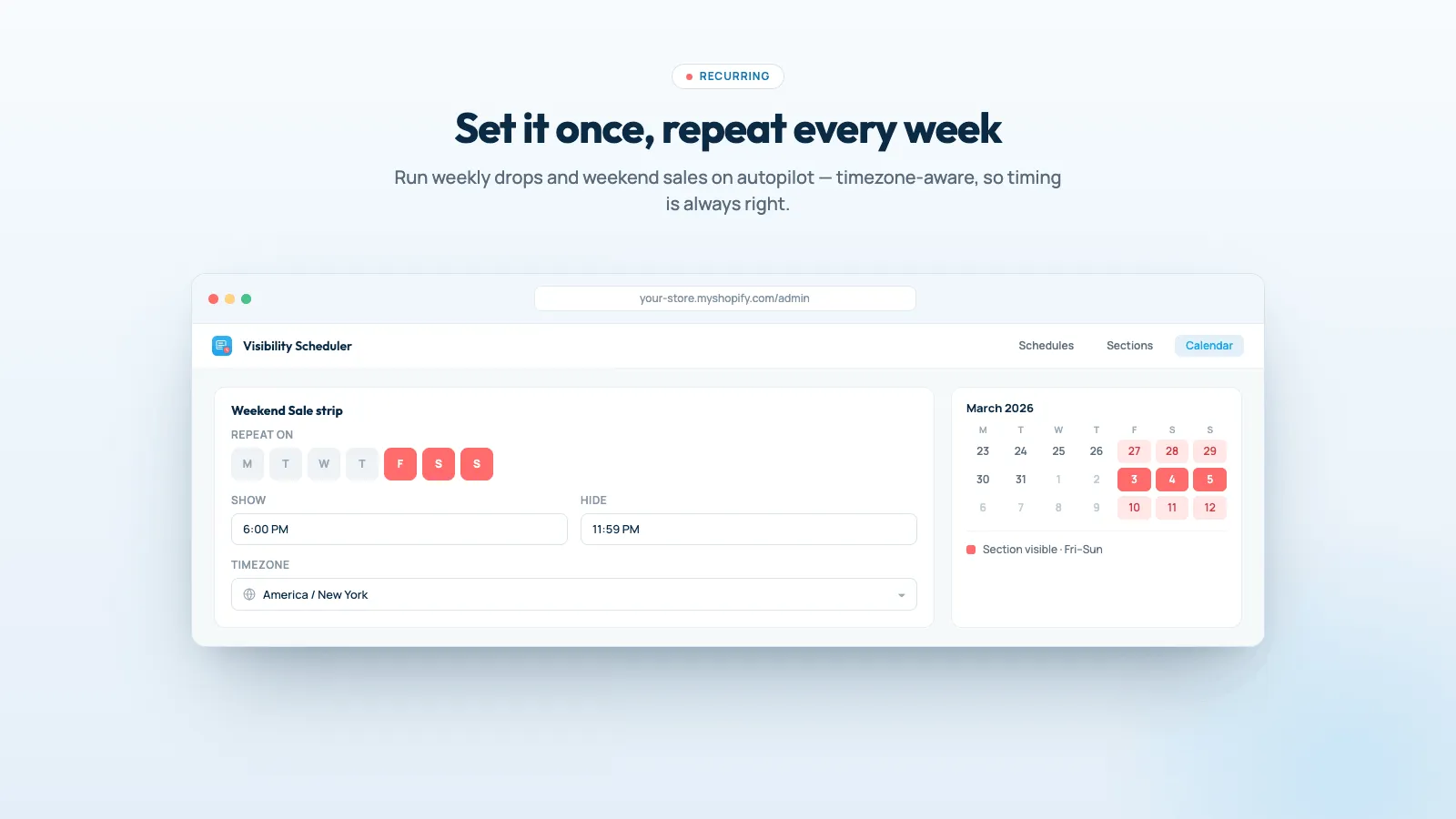 Visibility Scheduler screenshot 5
